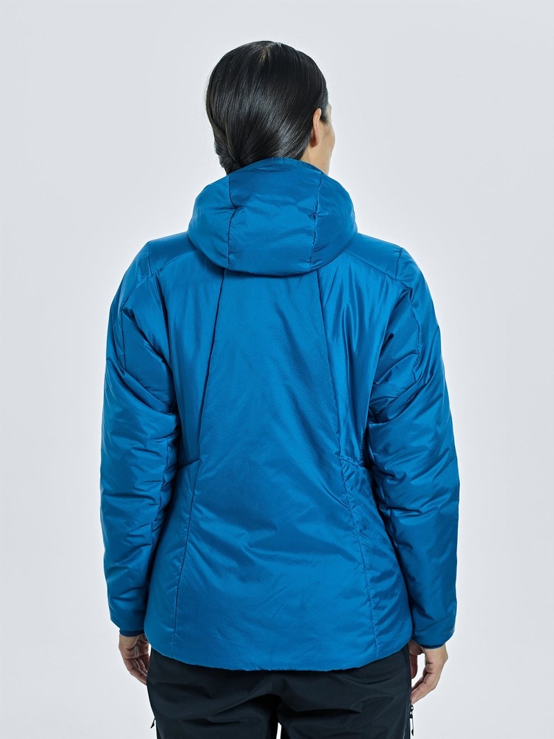 Blue Women's Black Yak Latok Hooded Insulation Jackets | YG6SW178