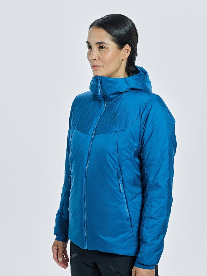 Blue Women's Black Yak Latok Hooded Insulation Jackets | YG6SW178