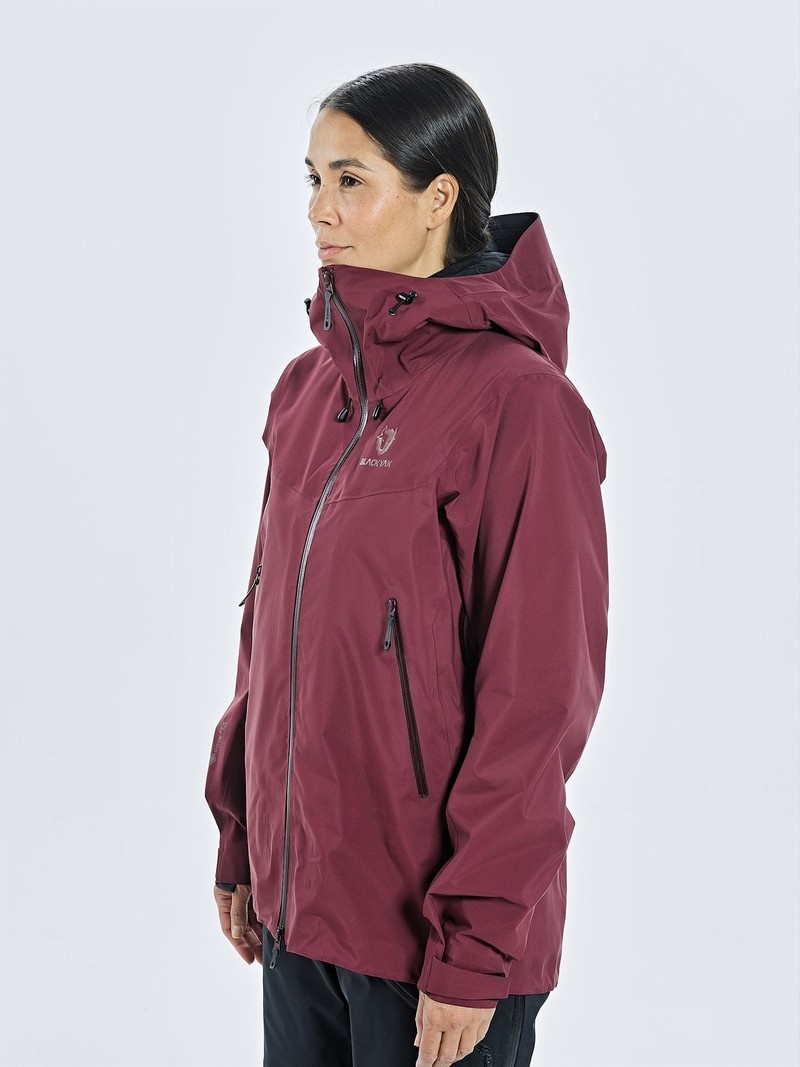 Burgundy Women's Black Yak Thulagi Gore-tex 3l Pro Shell Jackets | LQ2OT129