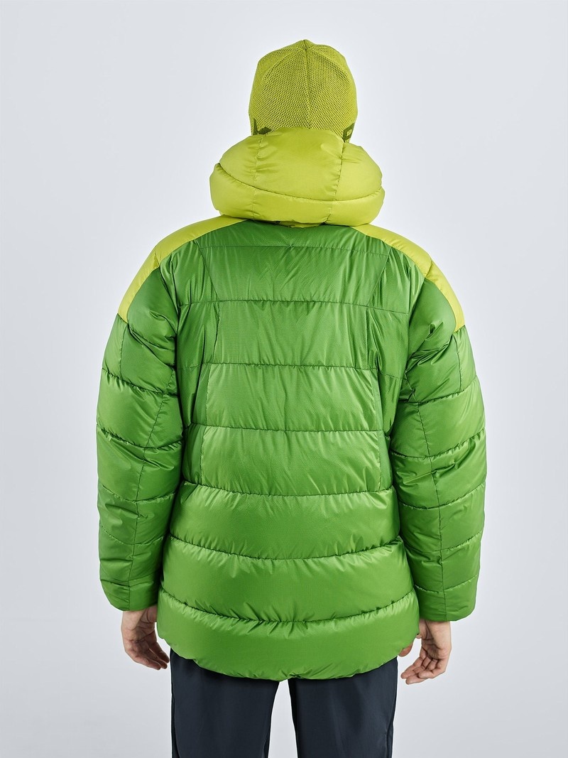 Green Men's Black Yak Mandu Hooded Expedition Down Jackets | IX0RM318