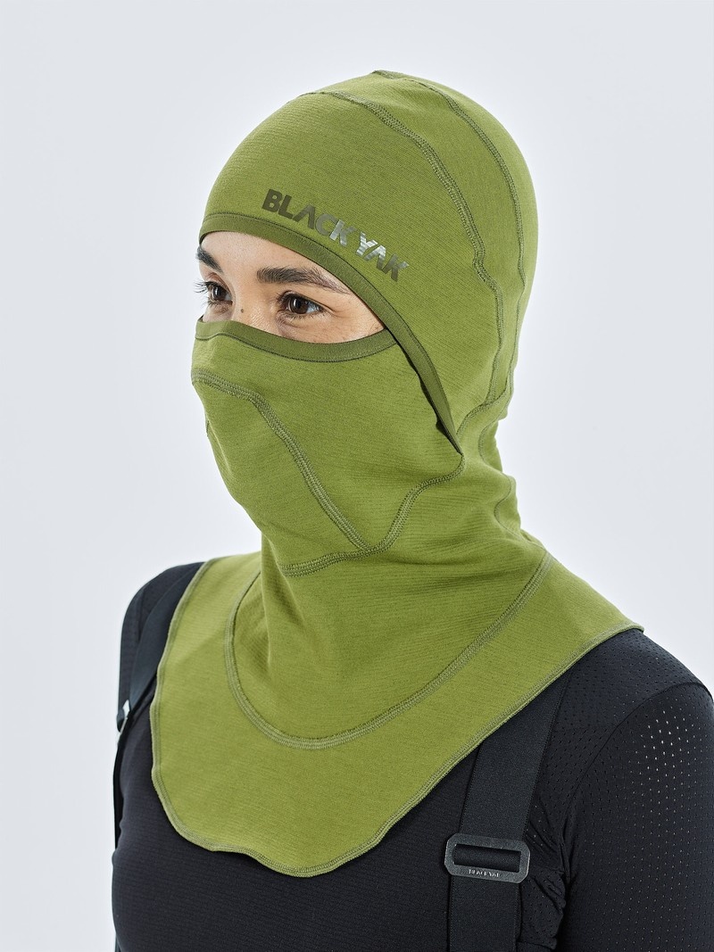 Green Women's Black Yak Chago Fleece Balaclava | TZ3HE953