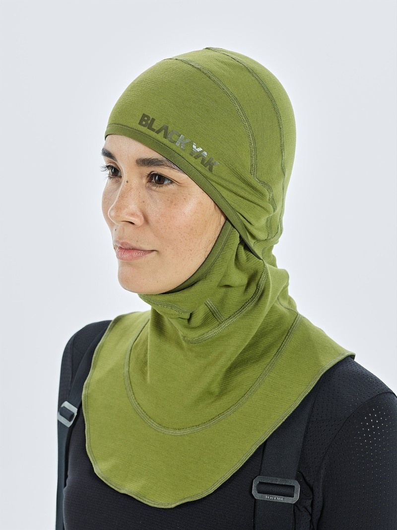 Green Women's Black Yak Chago Fleece Balaclava | TZ3HE953