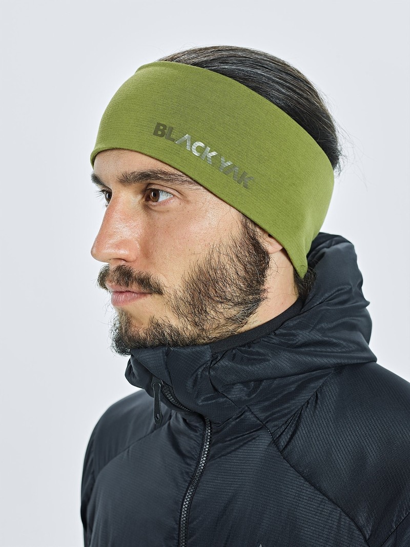 Green Women's Black Yak Chago Fleece Headband | LM5VI870