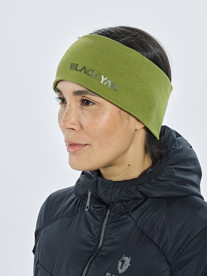 Green Women's Black Yak Chago Fleece Headband | LM5VI870