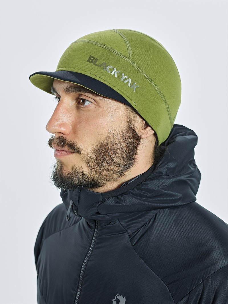 Green Women's Black Yak Chago Fleece Visor Caps | TU1BS524