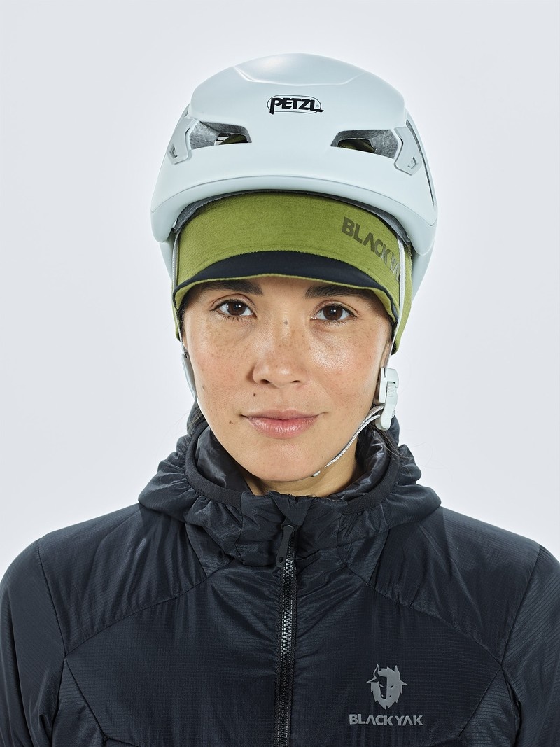 Green Women's Black Yak Chago Fleece Visor Caps | TU1BS524