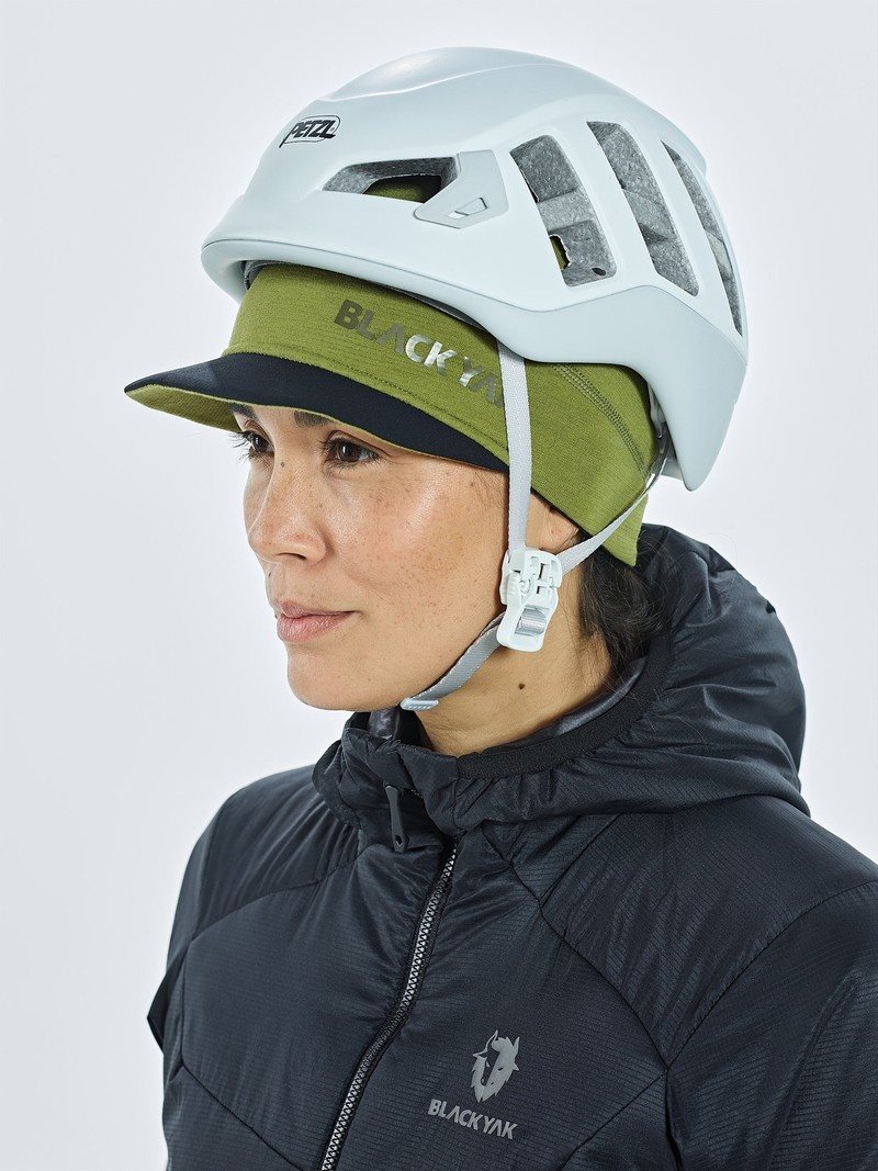 Green Women's Black Yak Chago Fleece Visor Caps | TU1BS524