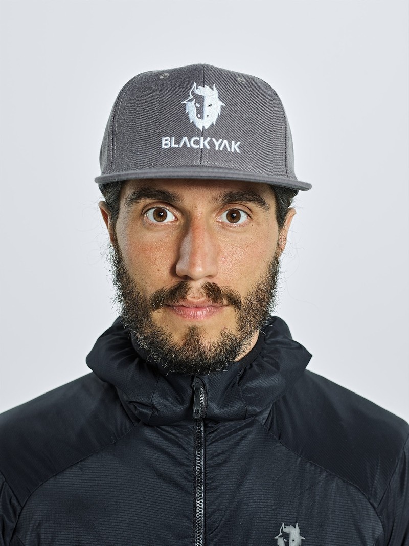 Grey Men\'s Black Yak Logo Caps | OM1VO379