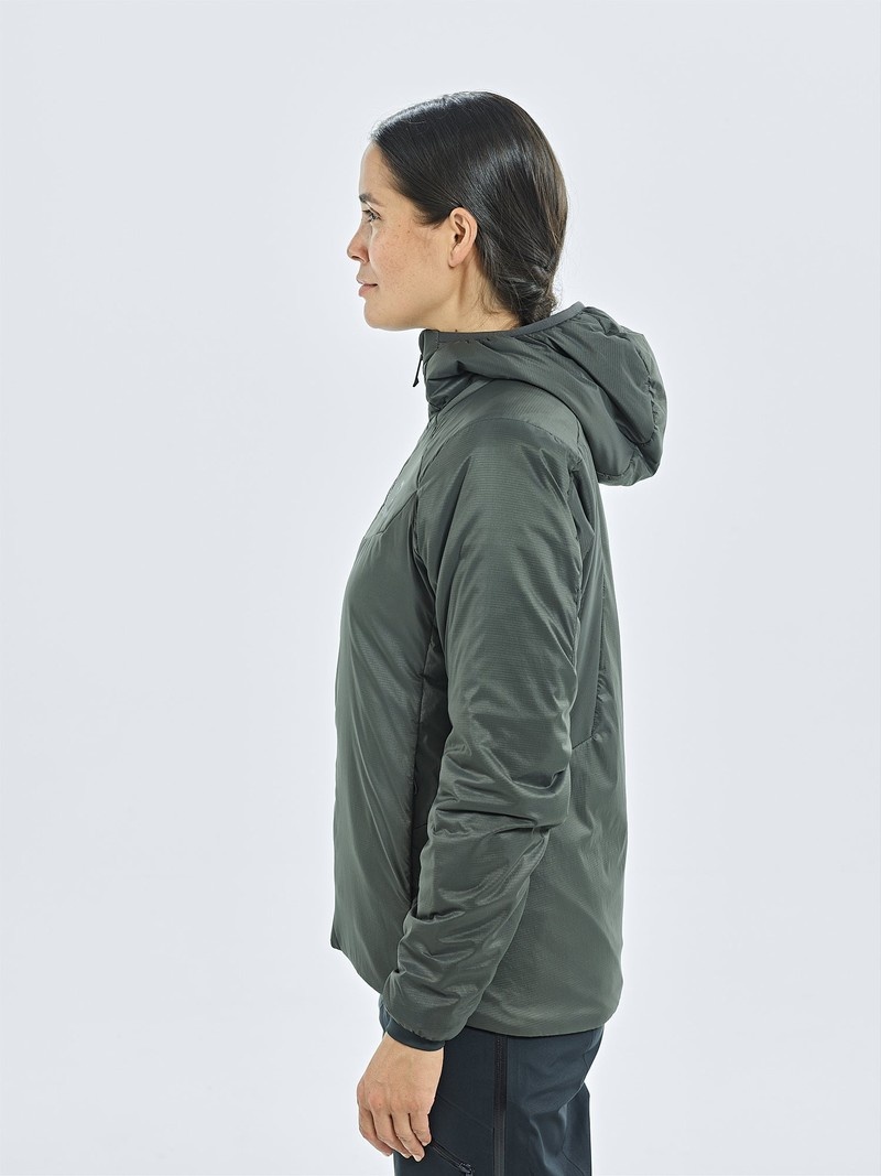 Grey Women's Black Yak Langar Hooded Insulation Jackets | KU5BO660