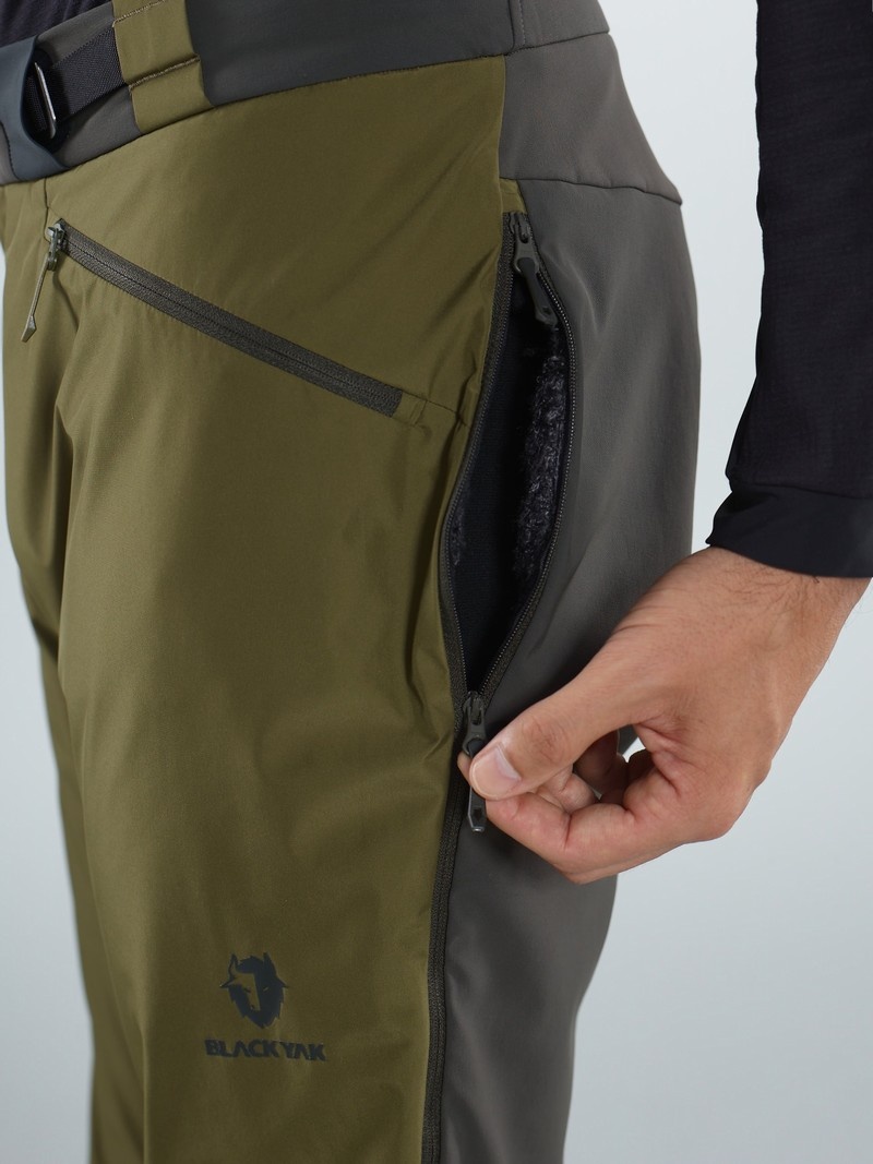 Olive Men's Black Yak Saltoro Hybrid Skitouring Pants | JY9KW202