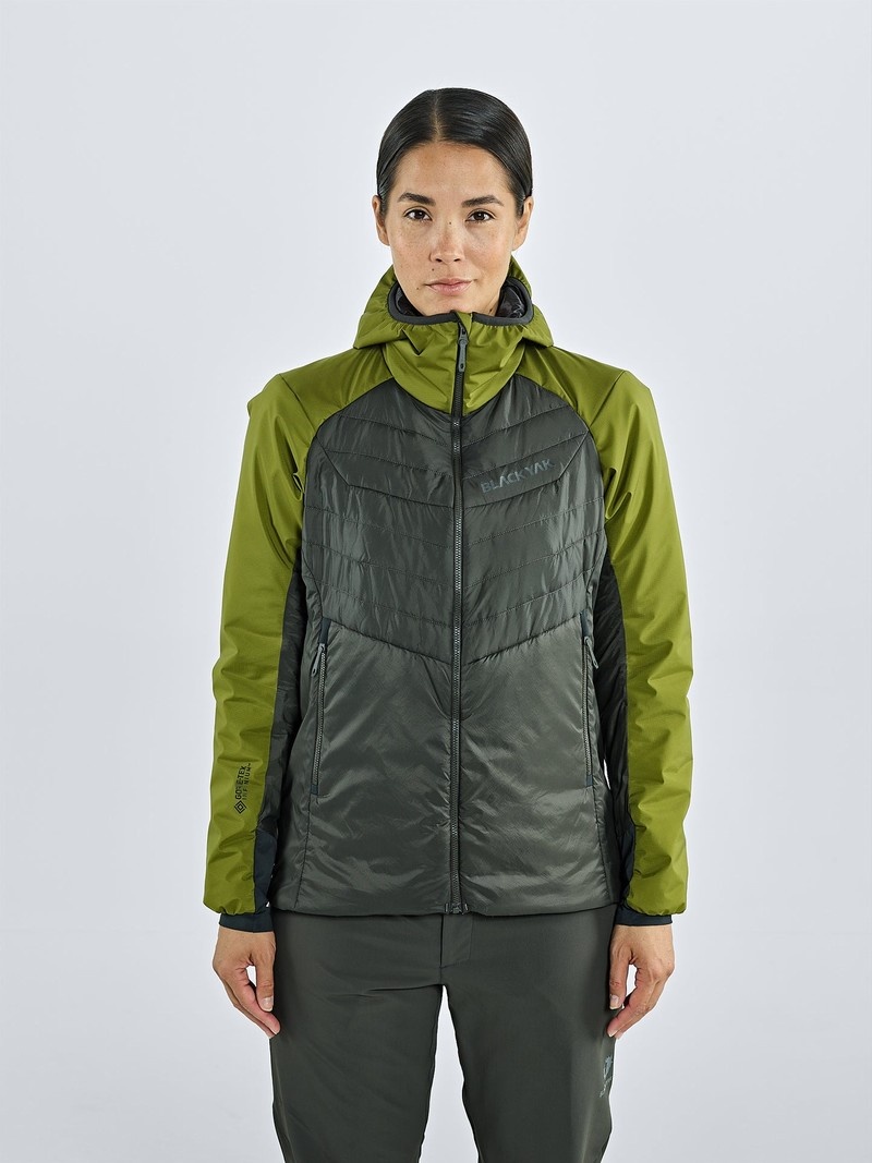 Olive Women's Black Yak Zubron Hooded Insulation Jackets | XL7JK715