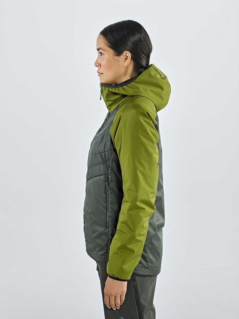 Olive Women's Black Yak Zubron Hooded Insulation Jackets | XL7JK715