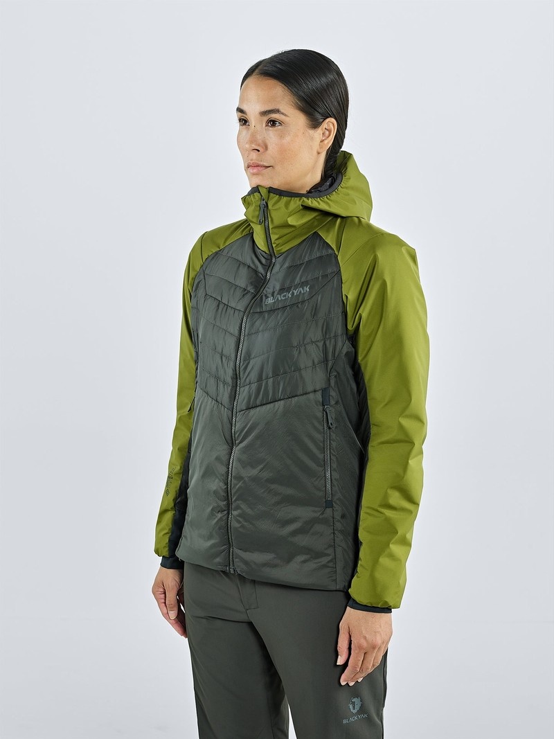 Olive Women's Black Yak Zubron Hooded Insulation Jackets | XL7JK715