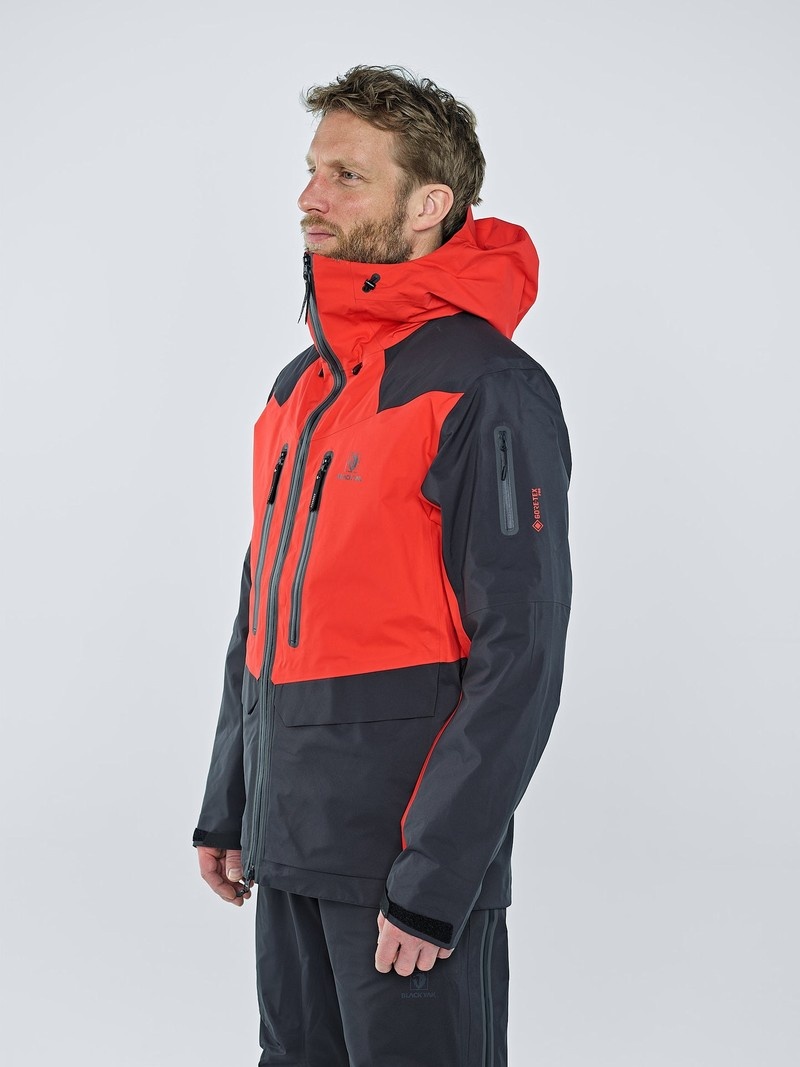 Orange Men's Black Yak Barzona Bc Jackets | XN3MW541