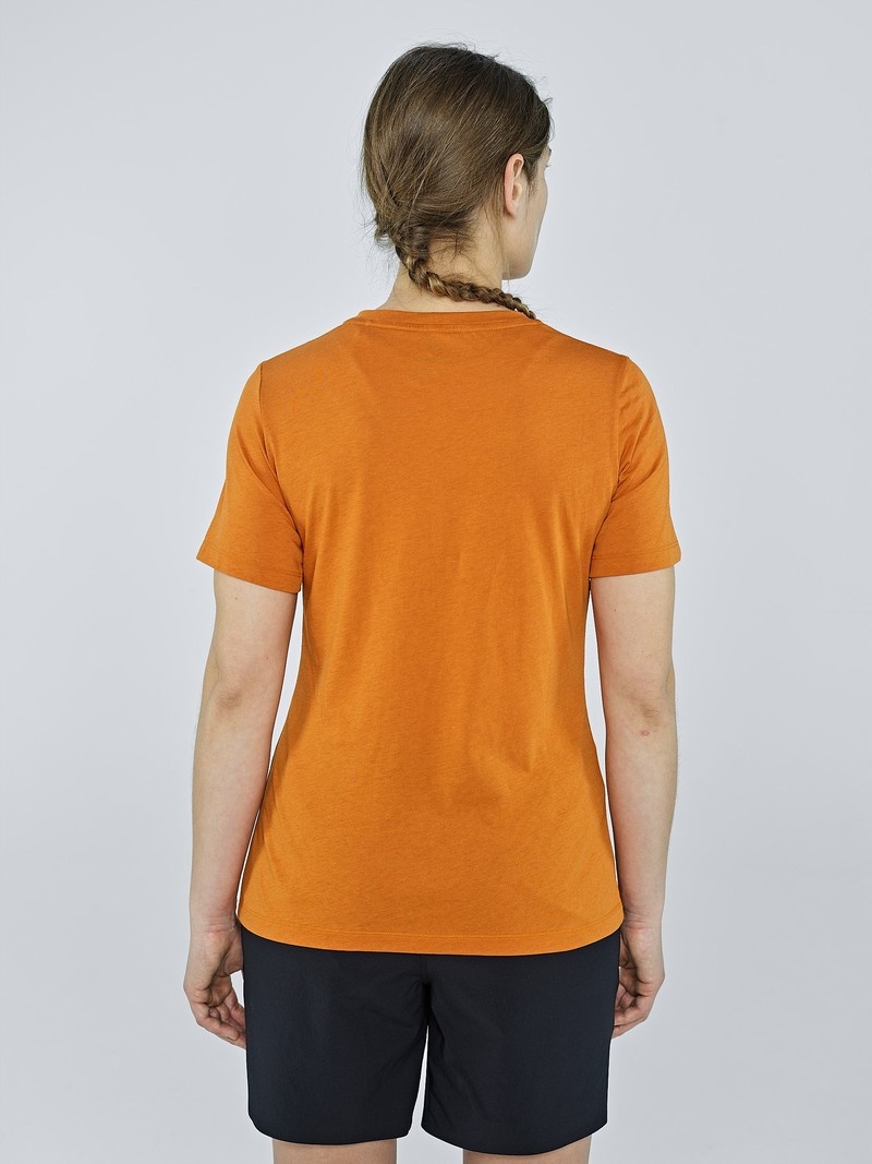 Orange Women's Black Yak Ramo Logo T Shirts | ZX2SY215