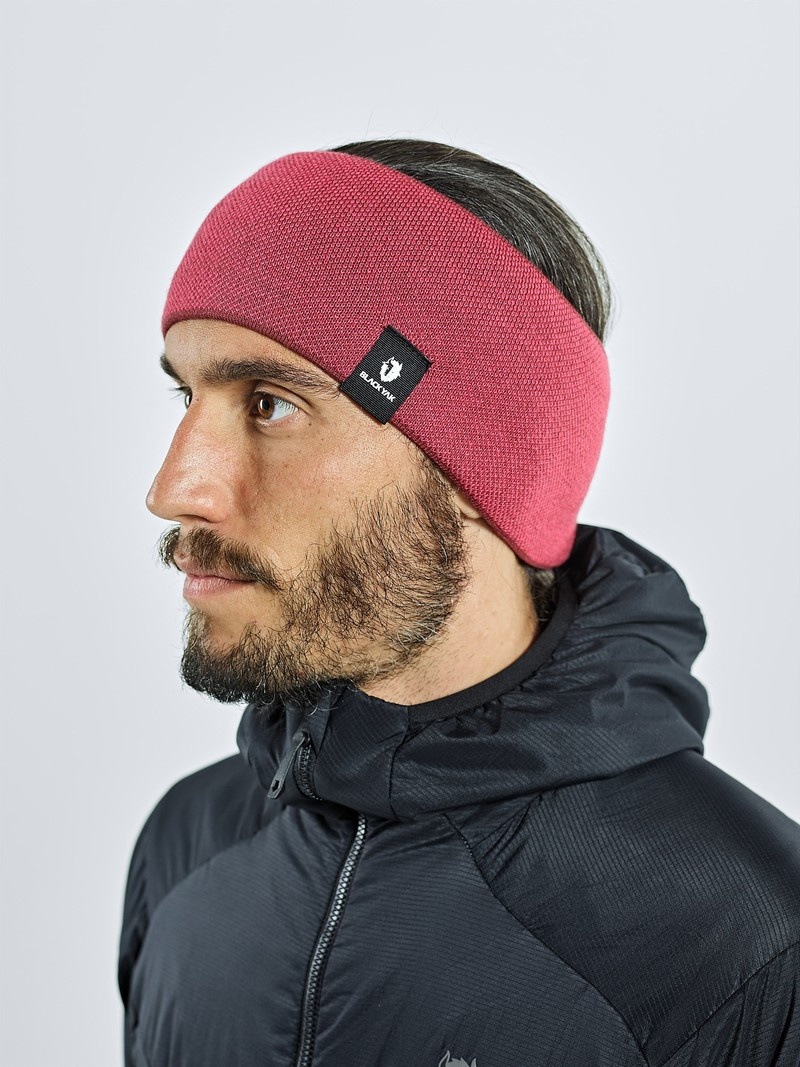 Pink Men's Black Yak Knit Headband | NV9ZB792