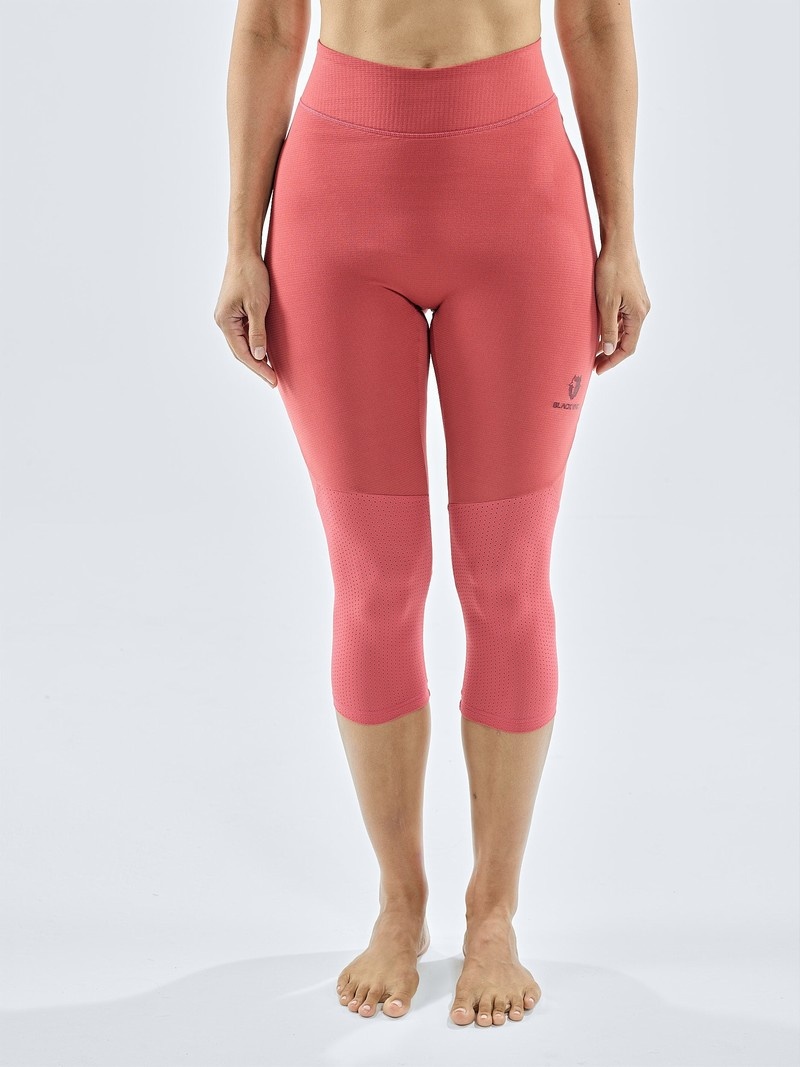 Pink Women's Black Yak Chamar Fleece Baselayer 3/4 Tight | YO3XG408