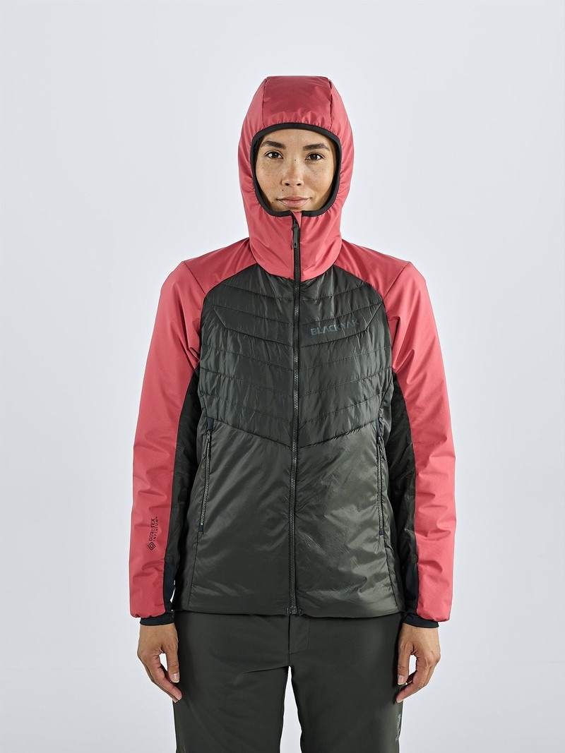 Pink Women's Black Yak Zubron Hooded Insulation Jackets | BI0TO279