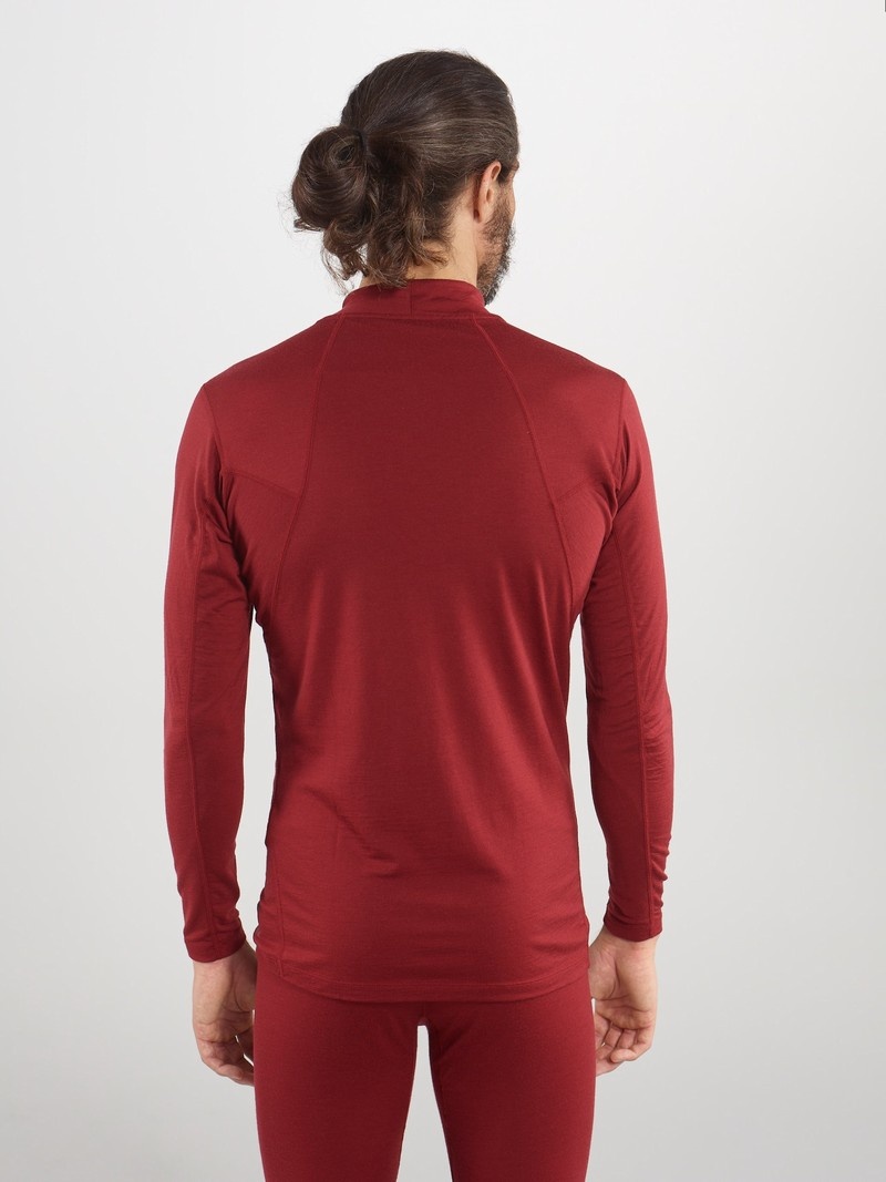 Red Men's Black Yak Gurla Merino Baselayer Long Sleeve | PM4HV619