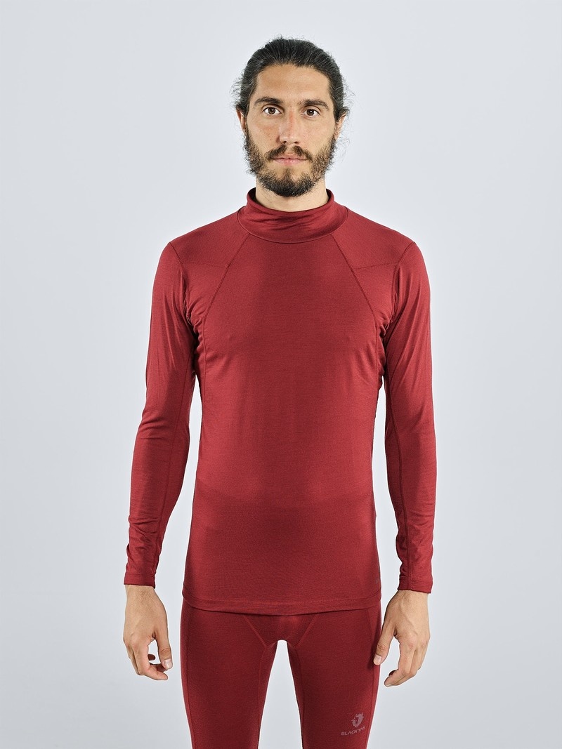 Red Men\'s Black Yak Gurla Merino Baselayer Long Sleeve | PM4HV619