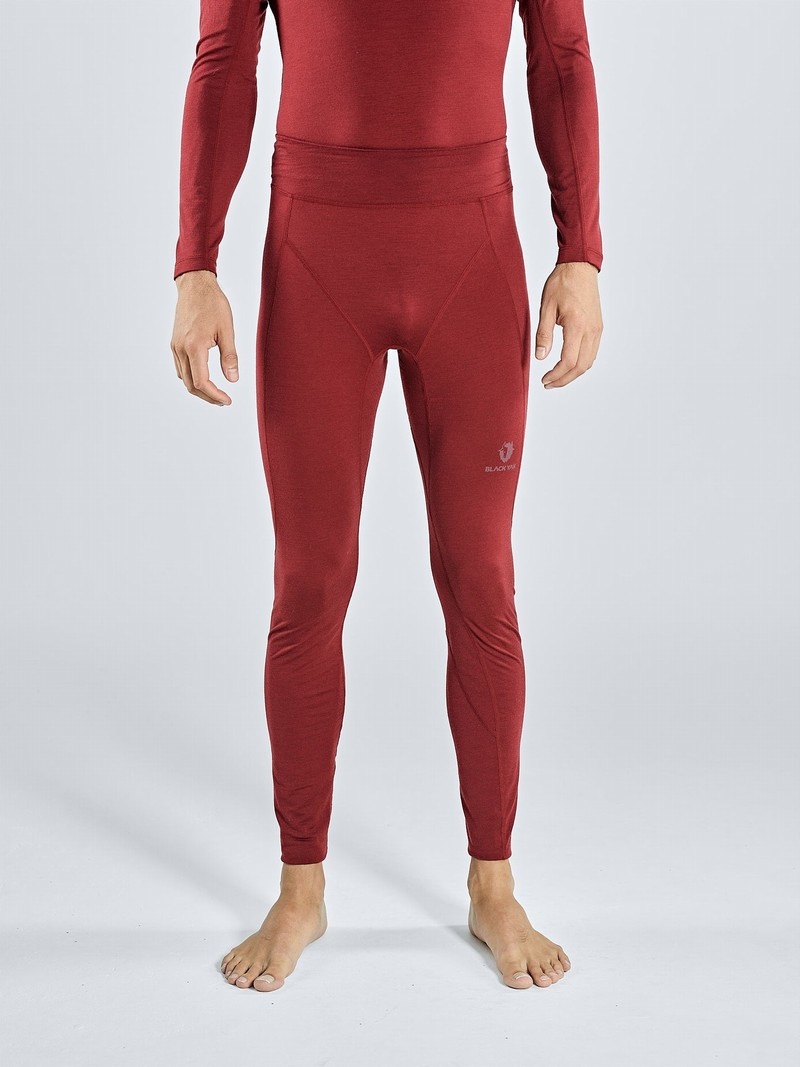 Red Men's Black Yak Gurla Merino Baselayer Tight | YQ9YA923