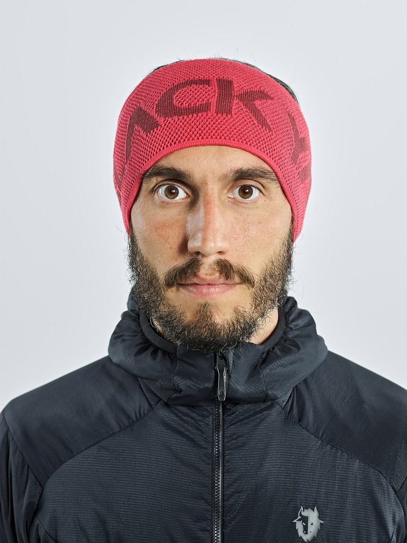 Red Men\'s Black Yak Logo Knit Headband | OC6QD676