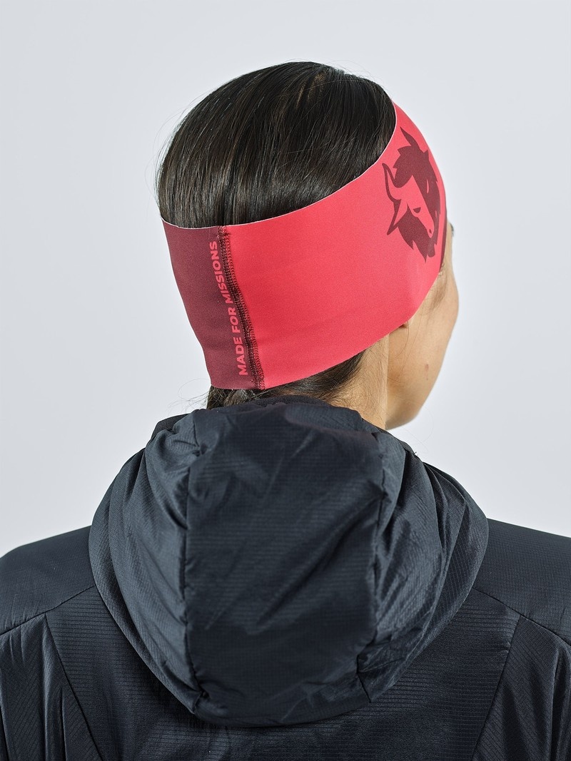 Red Men's Black Yak Logo Performance Light Headband | GV0XX305