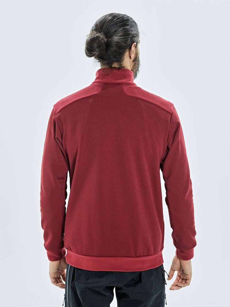 Red Men's Black Yak Yakalo Half Snap Fleece | JO2CV212