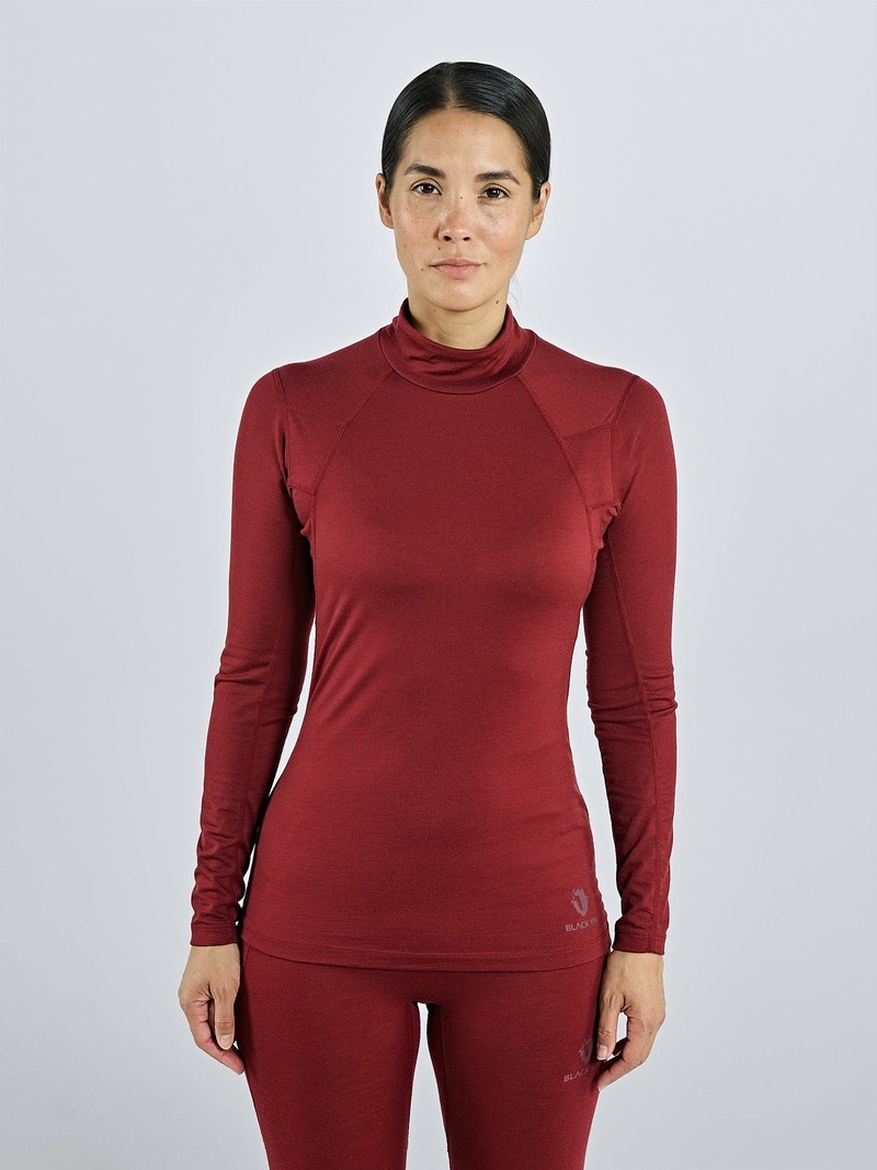 Red Women's Black Yak Gurla Merino Baselayer Long Sleeve | TT2AH404