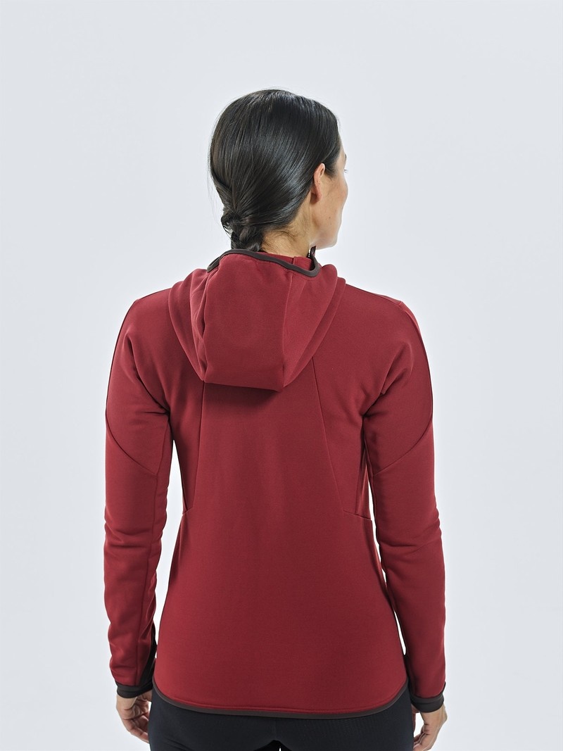 Red Women's Black Yak Kuksay Full Zip Hoody Fleece | MY1WJ439