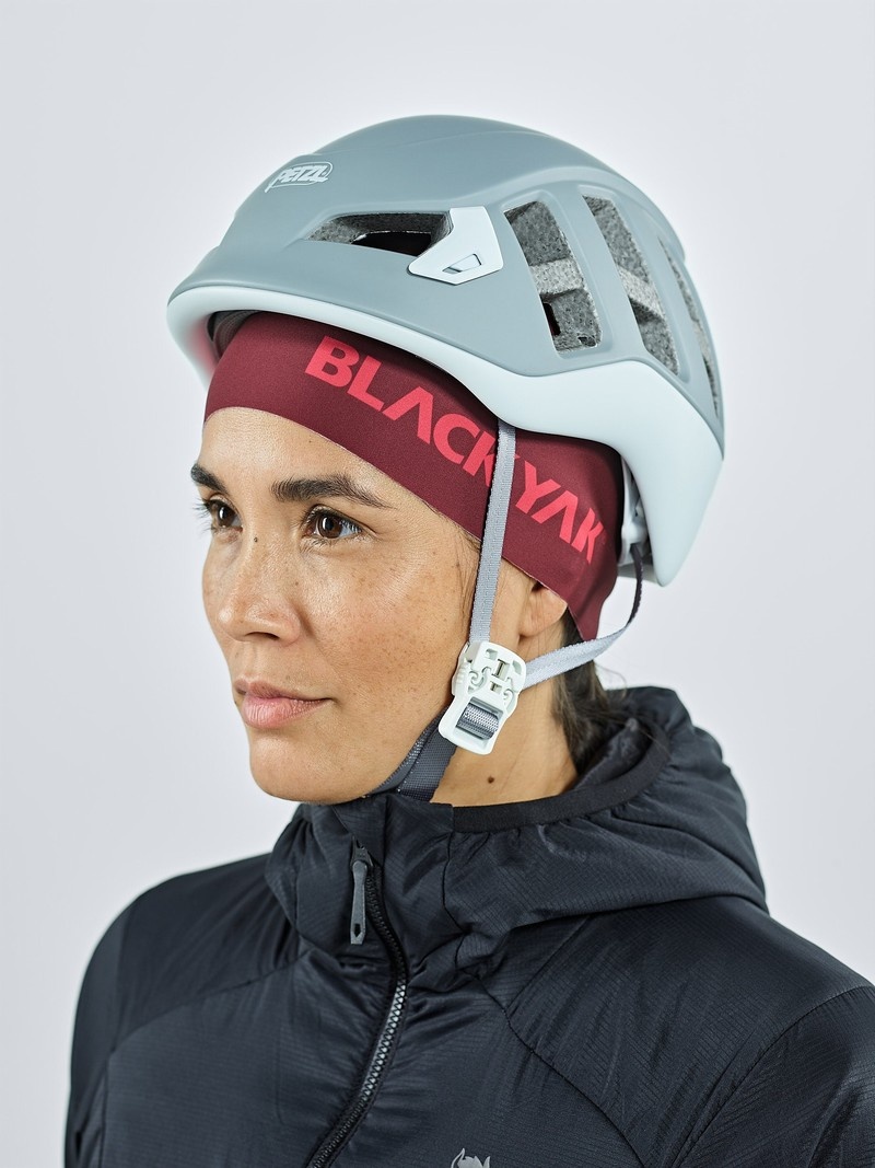 Red Women's Black Yak Logo Performance Light Headband | FV5MX696