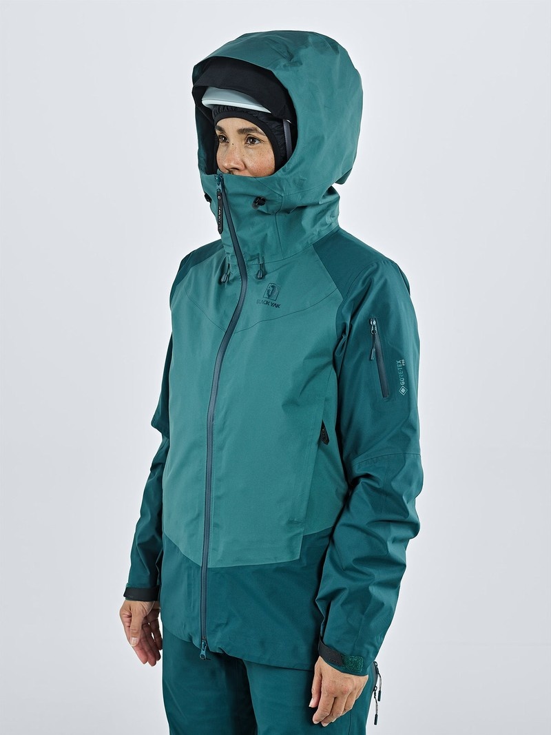 Turquoise Women's Black Yak Barzona Bc Jackets | IW2RK525