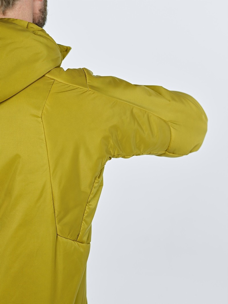 Yellow Men's Black Yak Latok Hooded Insulation Jackets | HM6EE526