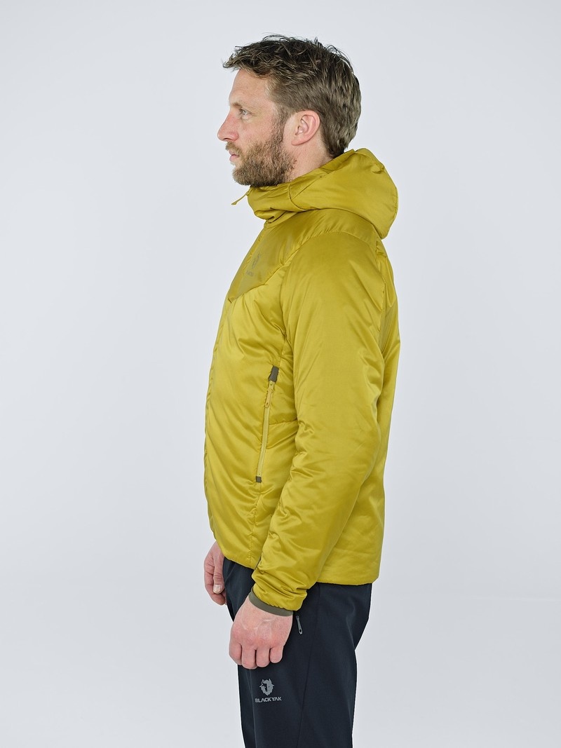 Yellow Men's Black Yak Latok Hooded Insulation Jackets | HM6EE526