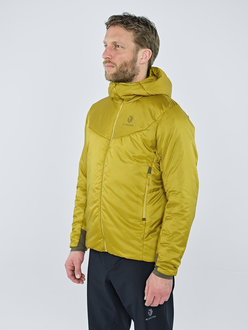 Yellow Men's Black Yak Latok Hooded Insulation Jackets | HM6EE526