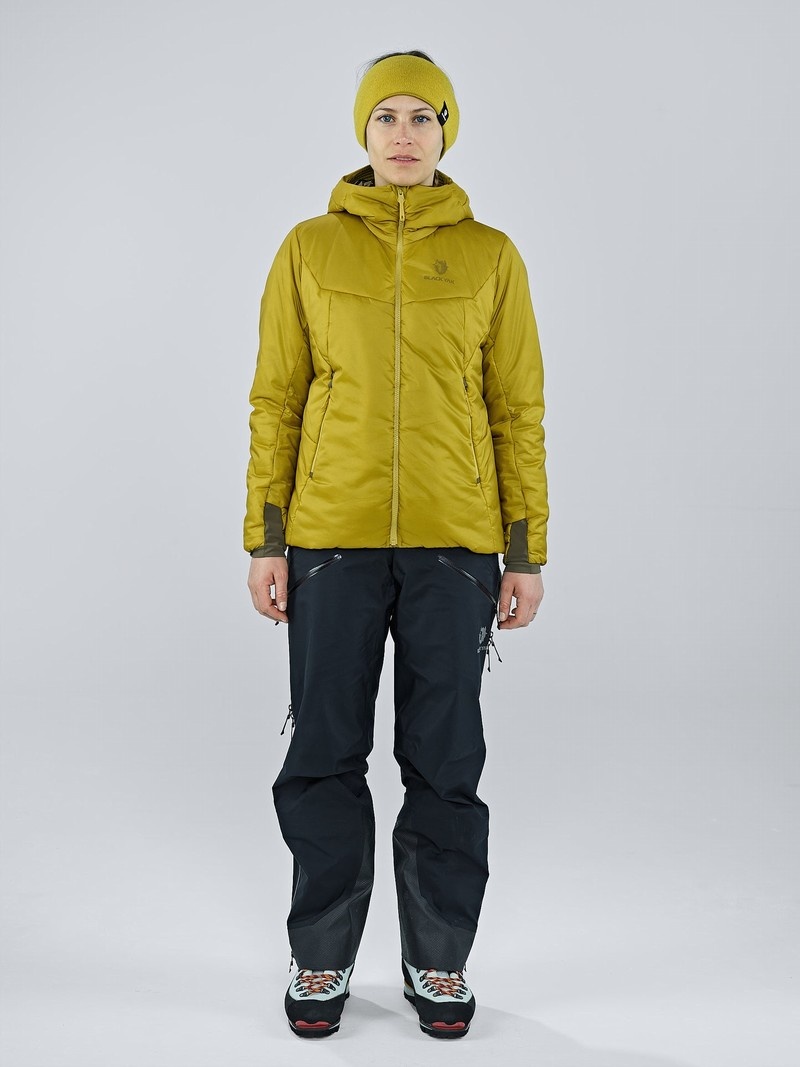 Yellow Women's Black Yak Latok Hooded Insulation Jackets | AI1LV246