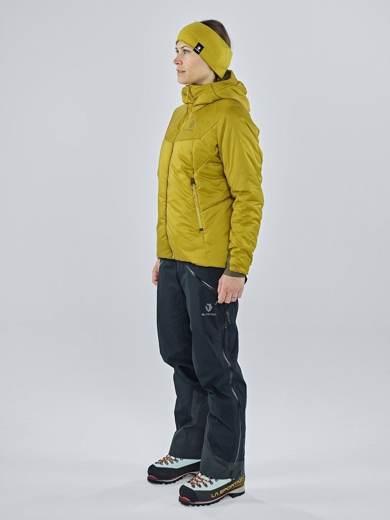 Yellow Women's Black Yak Latok Hooded Insulation Jackets | AI1LV246