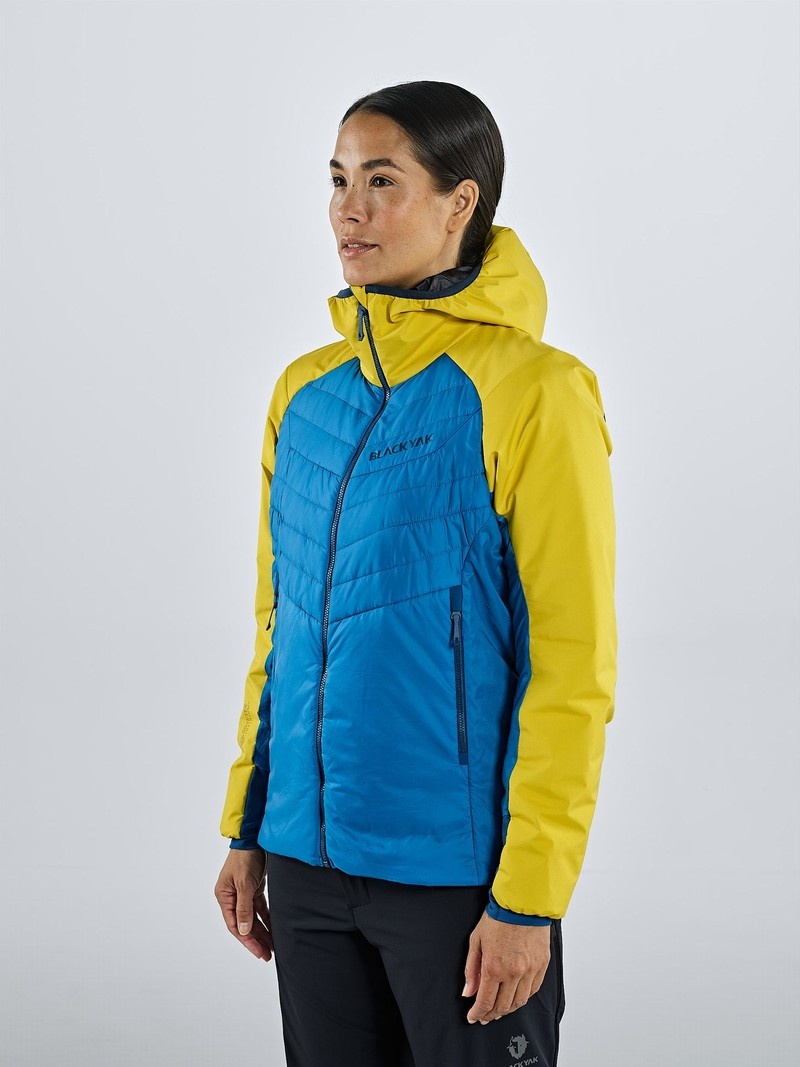 Yellow Women's Black Yak Zubron Hooded Insulation Jackets | FM4AG611