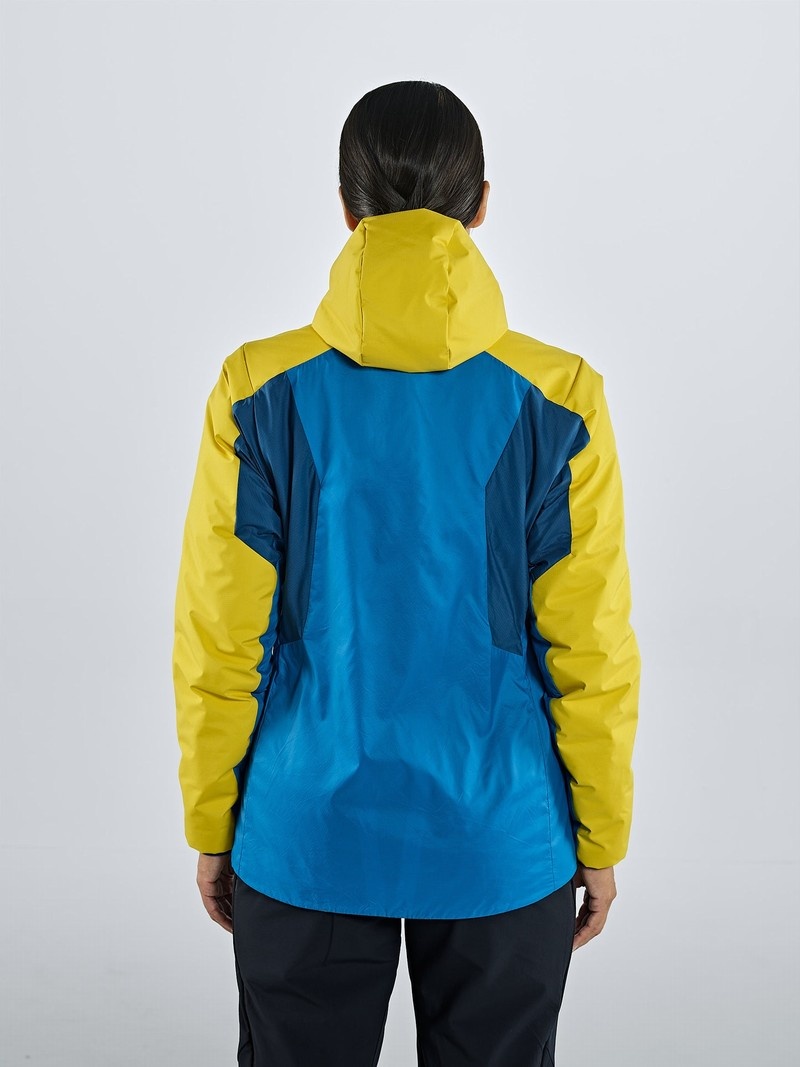 Yellow Women's Black Yak Zubron Hooded Insulation Jackets | FM4AG611