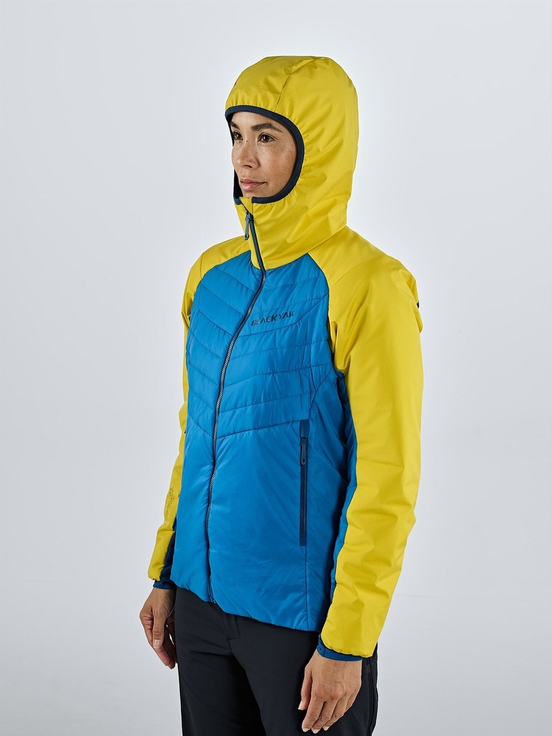 Yellow Women's Black Yak Zubron Hooded Insulation Jackets | FM4AG611