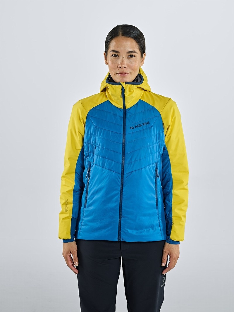 Yellow Women's Black Yak Zubron Hooded Insulation Jackets | FM4AG611