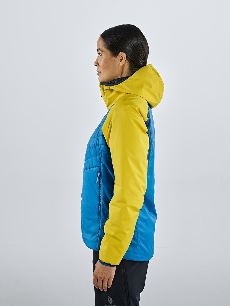 Yellow Women's Black Yak Zubron Hooded Insulation Jackets | FM4AG611